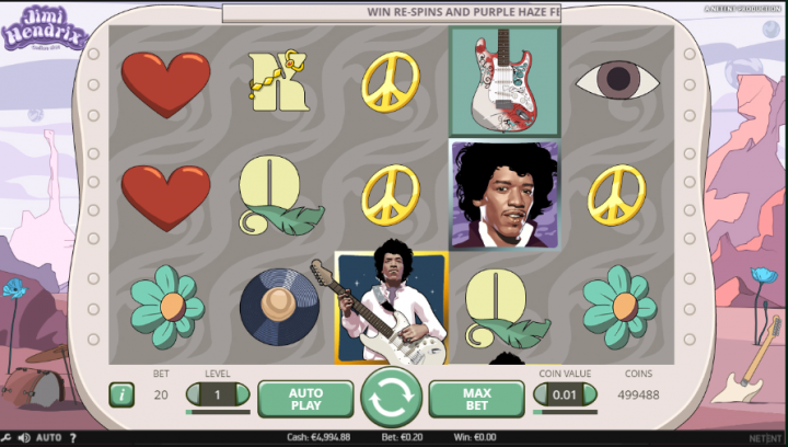  Um jogador sortudo acertou € 90.000 no novo caça-níqueis Jimi Hendrix no Casinohuone