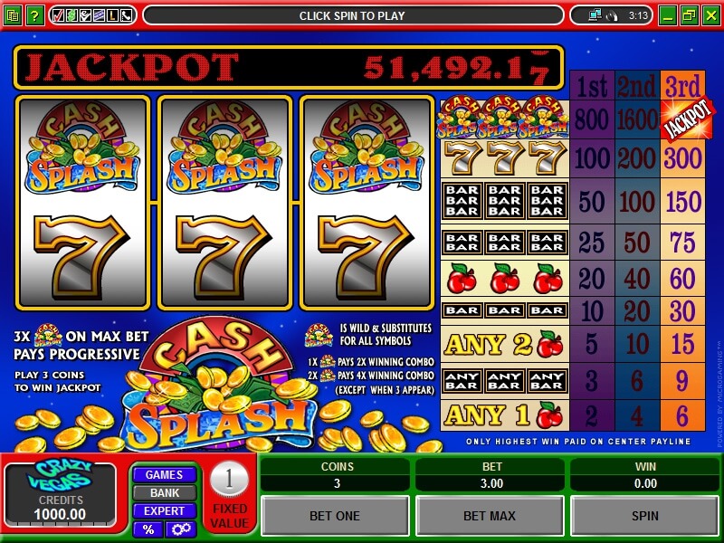  O slot Cash Splash paga duas vezes no Lucky Nugget Casino